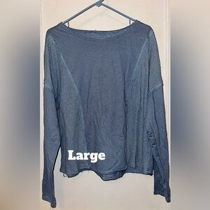 Blue Long Sleeve Top - Large